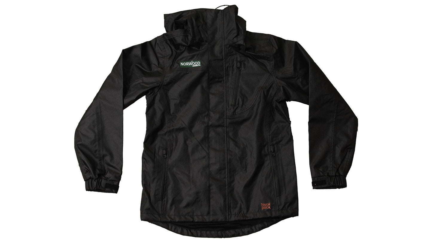 Chaqueta impermeable Norwood de Tough Duck, color negro