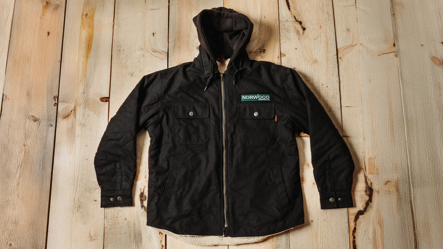 Camiseta de pato con forro Sherpa Norwood de Tough Duck, color negro