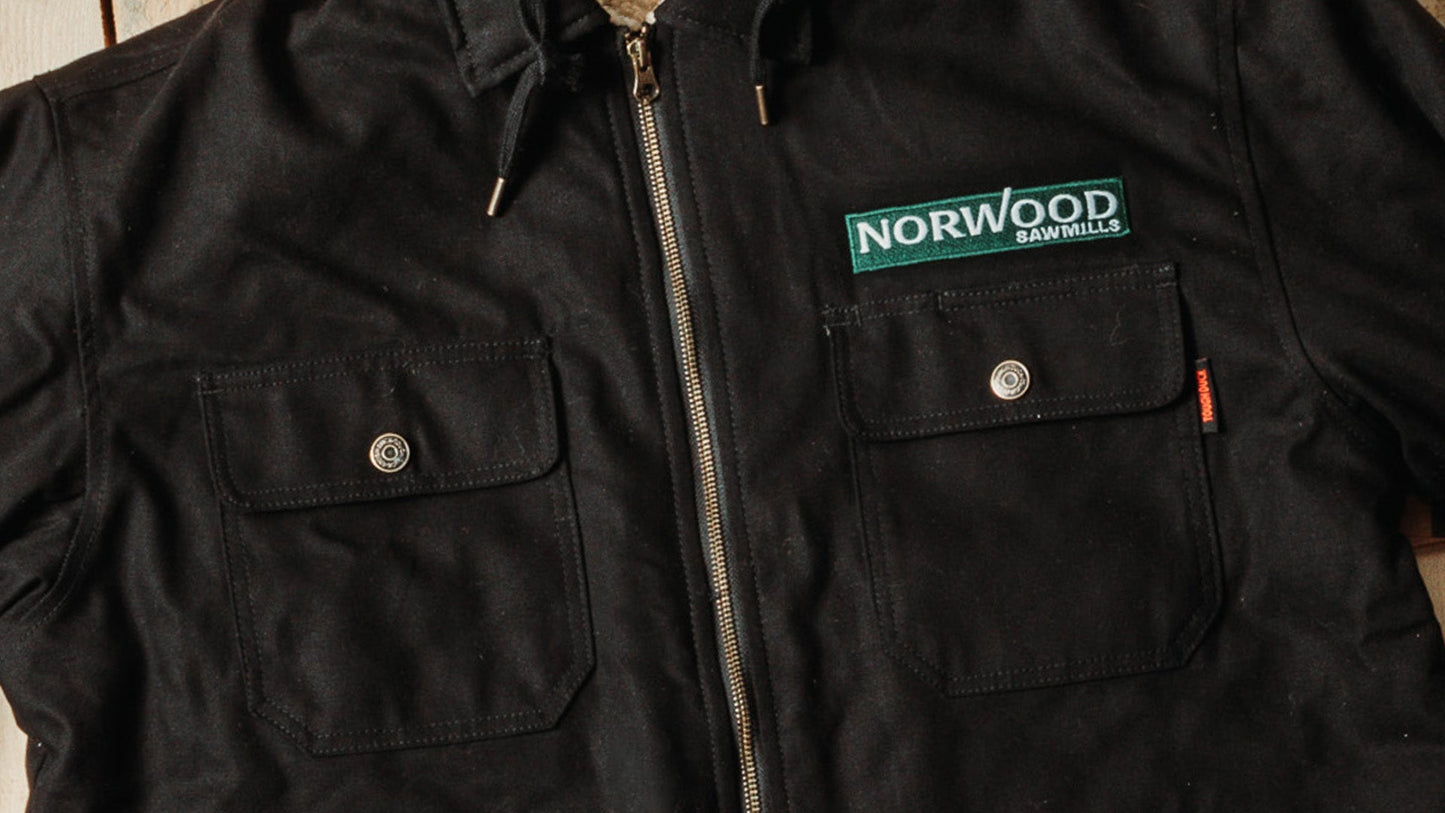 Camiseta de pato con forro Sherpa Norwood de Tough Duck, color negro