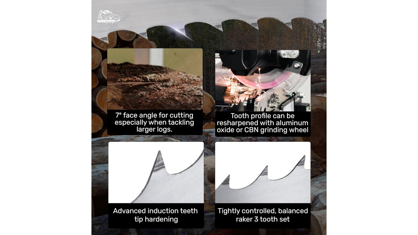 Deep Gullet Wide Cut Bandsaw Sawmill Blades