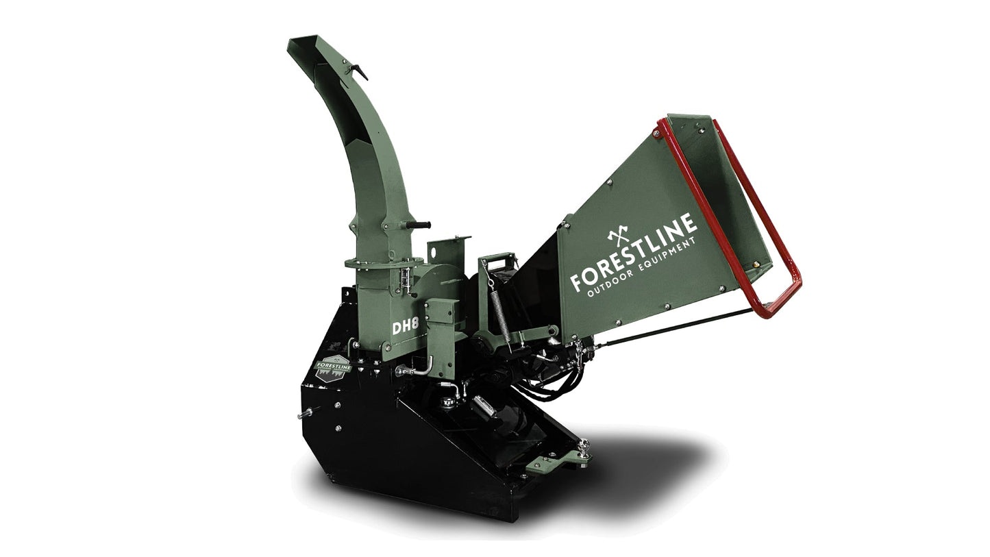 Forestline DH8 8" PTO Wood Chipper with Dual Hydraulic In-feed