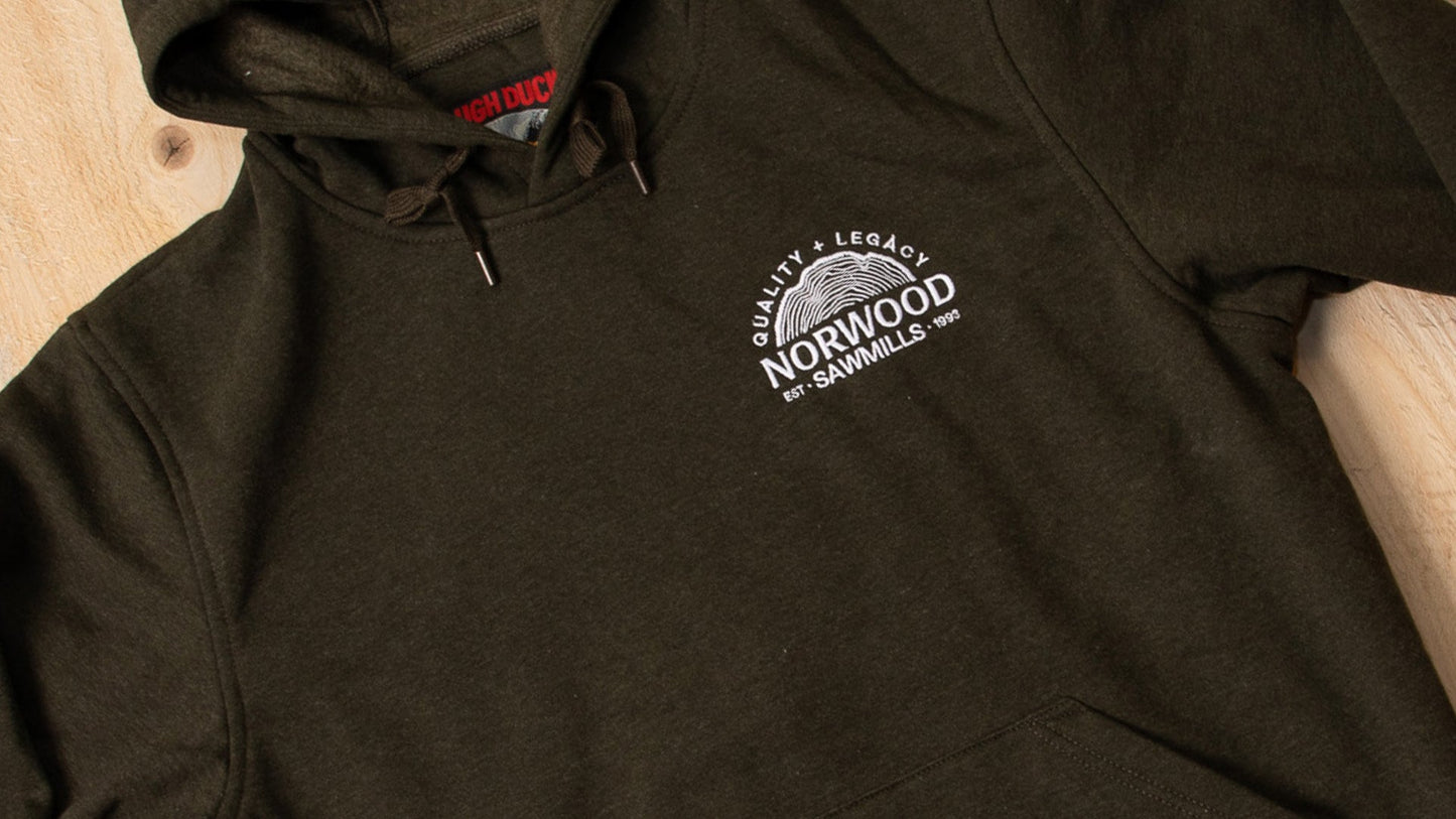 Norwood 30th Anniversary Pullover Hoodie by Tough Duck, Moss