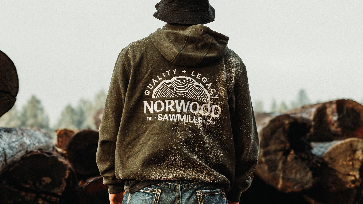 Norwood 30th Anniversary Pullover Hoodie by Tough Duck, Moss