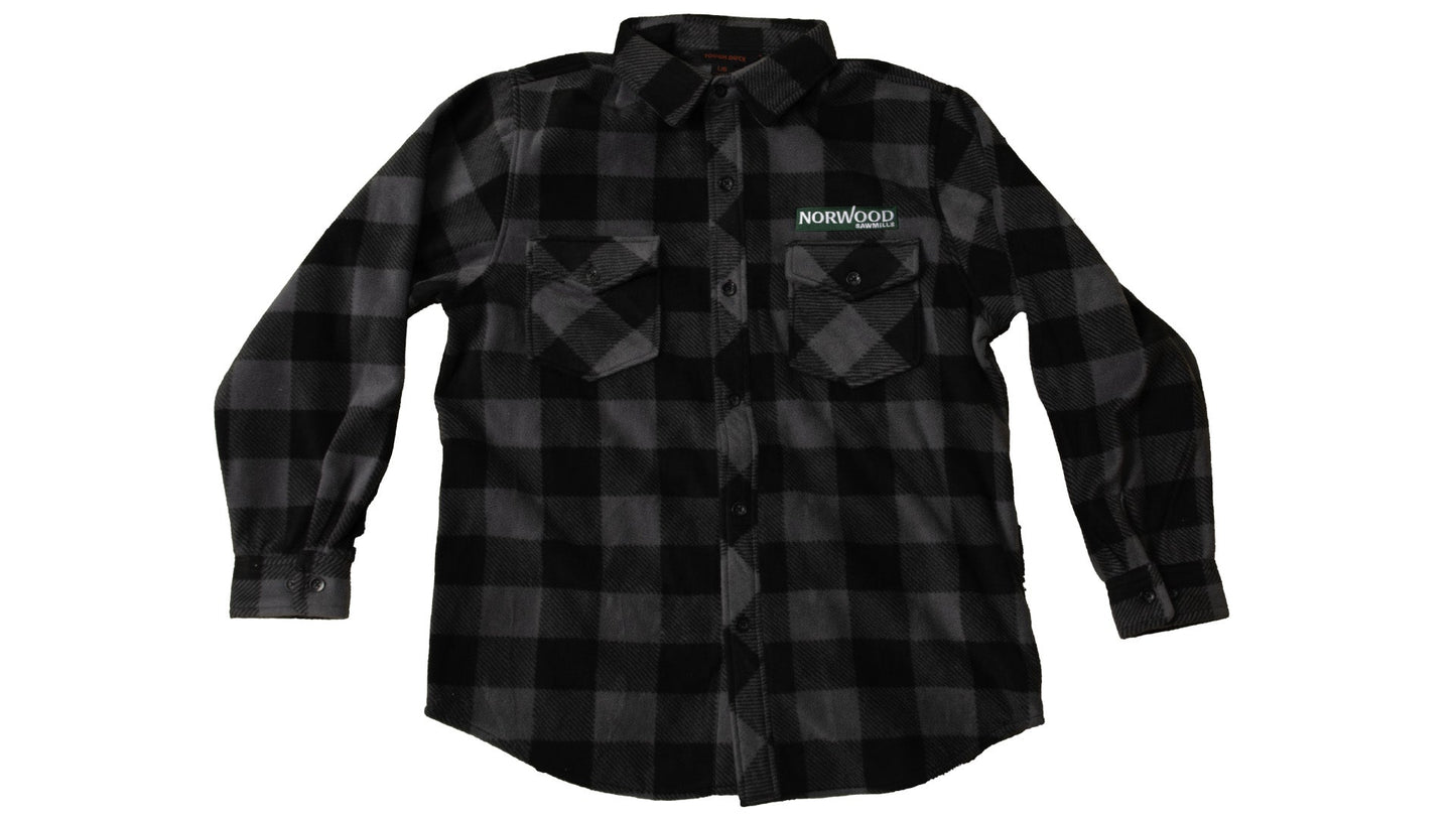 Norwood Buffalo Check Fleece Shirt by Tough Duck, Gray