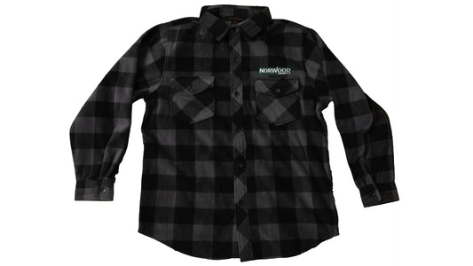 Norwood Buffalo Check Fleece Shirt by Tough Duck, Gray