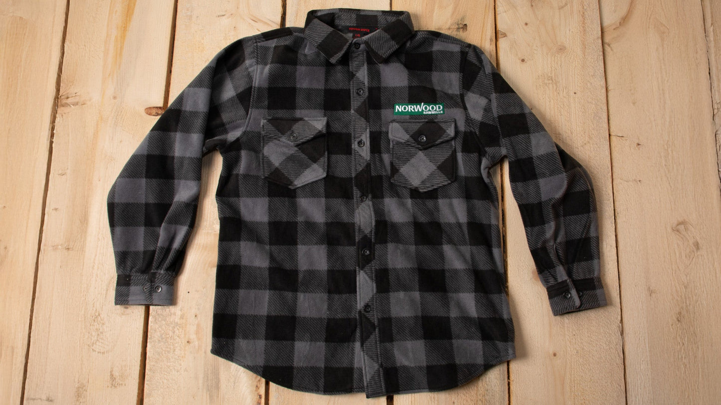 Norwood Buffalo Check Fleece Shirt by Tough Duck, Gray